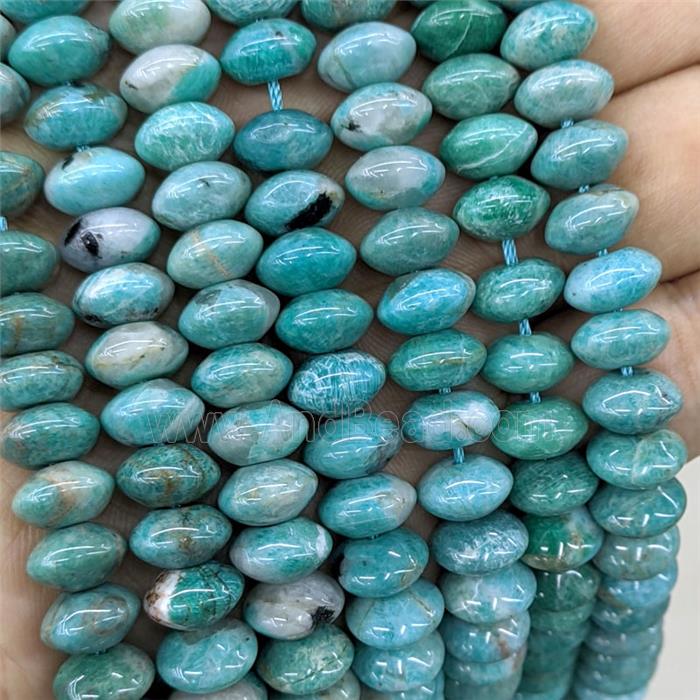 Natural Green Amazonite Rondelle Beads Smooth