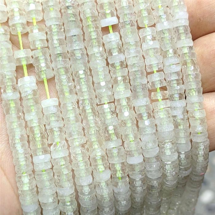Natural Lemon Quartz Heishi Beads Faceted