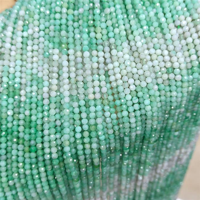 Natural Green Emerald Beads Faceted Round