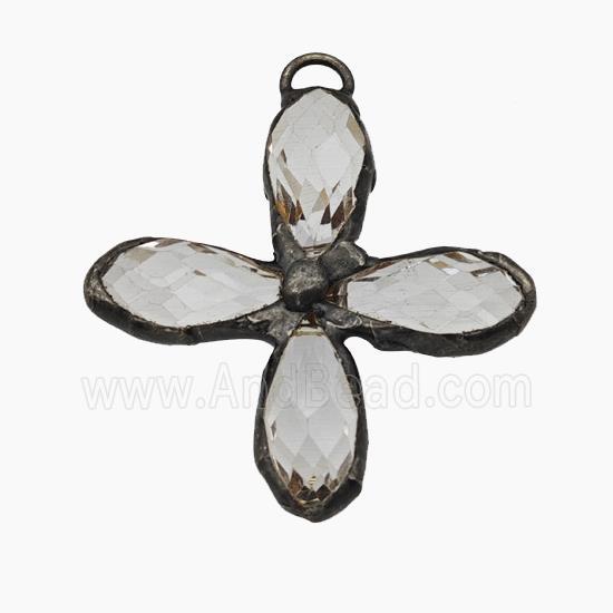 Crystal Glass Cross Pendant