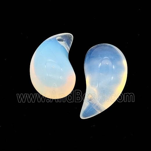 White Opalite Comma Pendant