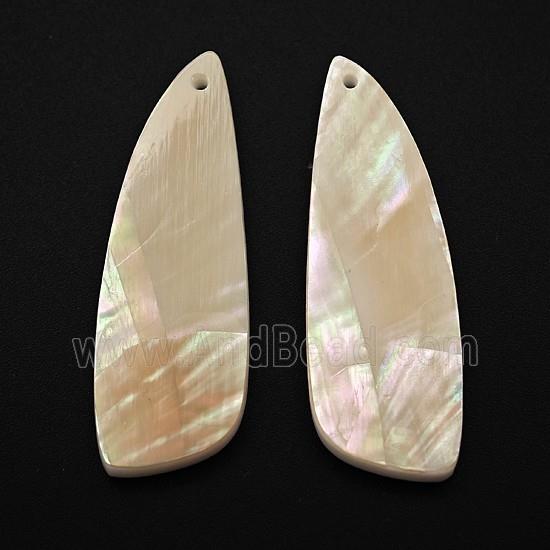 White MOP Shell Teardrop Pendant