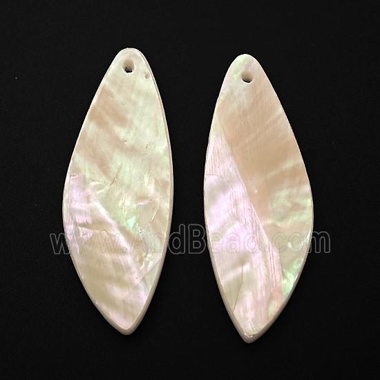 White MOP Shell Teardrop Pendant