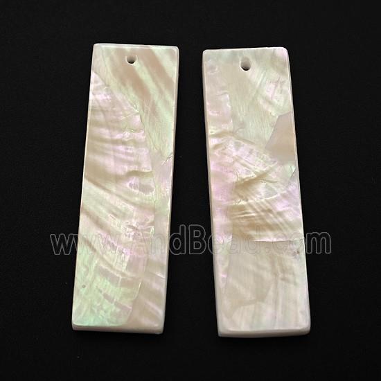 White MOP Shell Rectangle Pendant