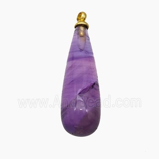Natural Amethyst Teardrop Pendant Purple