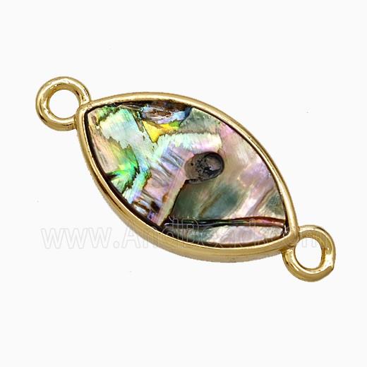 Abalone Shell Eye Connector Gold Plated