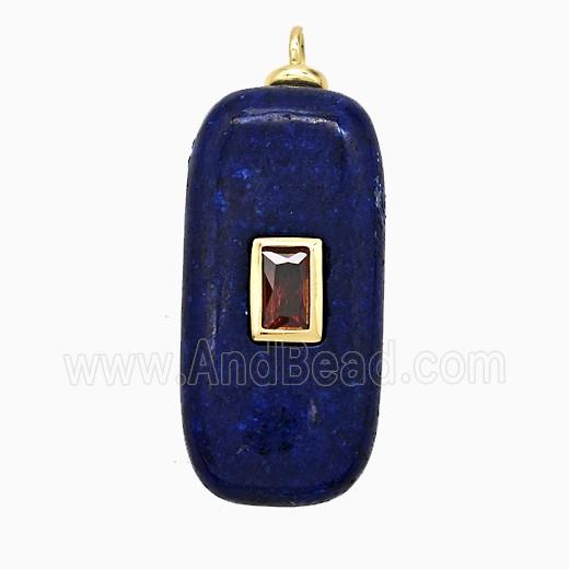 gemstone Pendant pave zircon, gold plated