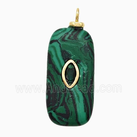 gemstone Pendant pave zircon, gold plated