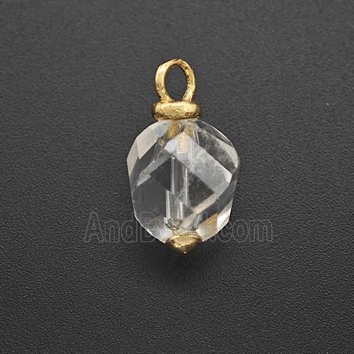 Clear Crystal Quartz Twist Pendant