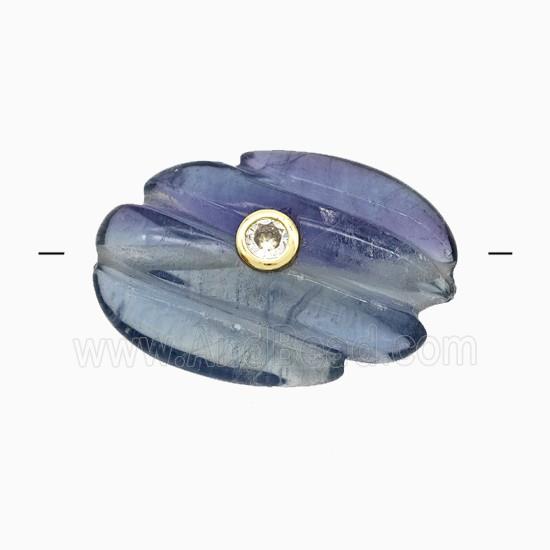 gemstone Pendant pave zircon, gold plated
