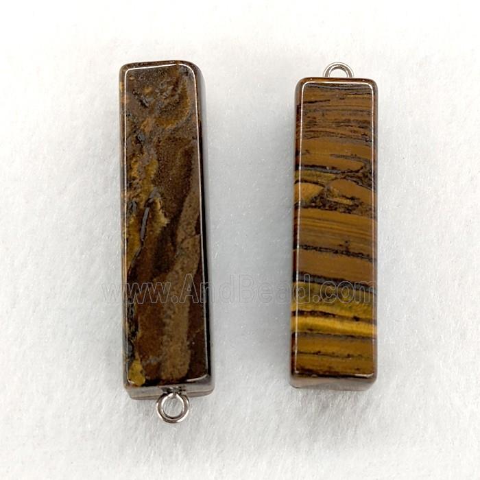 Natural Iron Tiger Eye Stone Stick Pendant