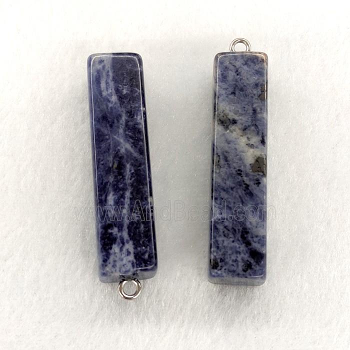 Natural Blue Sodalite Stick Pendant