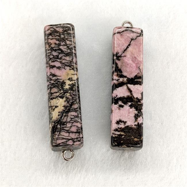 Natural Chinese Rhodonite Stick Pendant