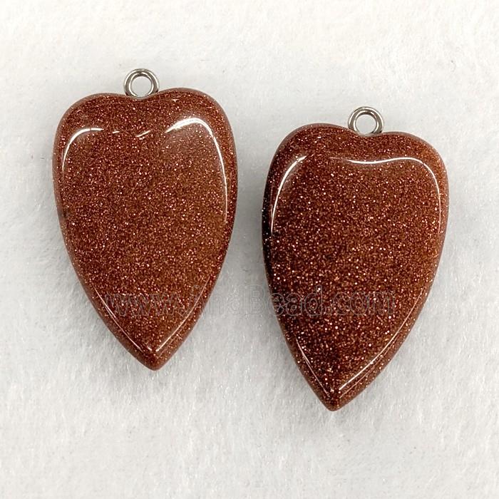 Golden Sandstone Heart Pendant