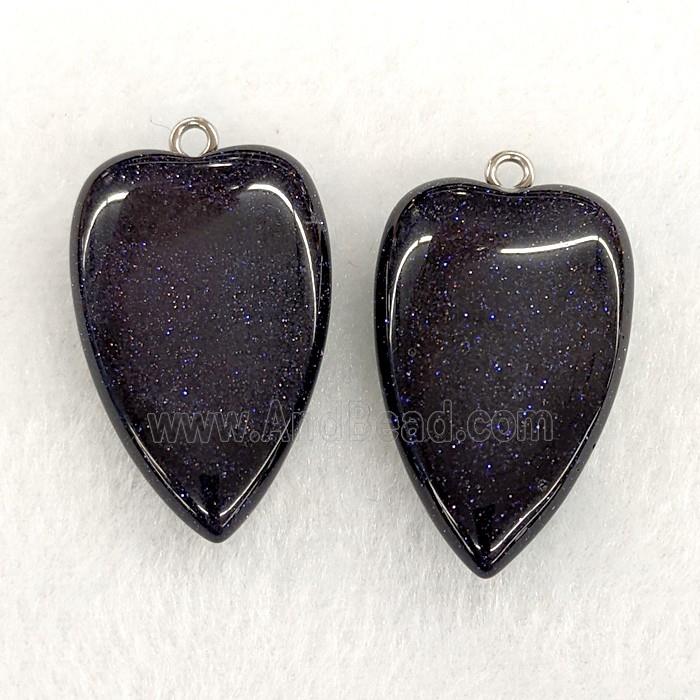 Blue Sandstone Heart Pendant