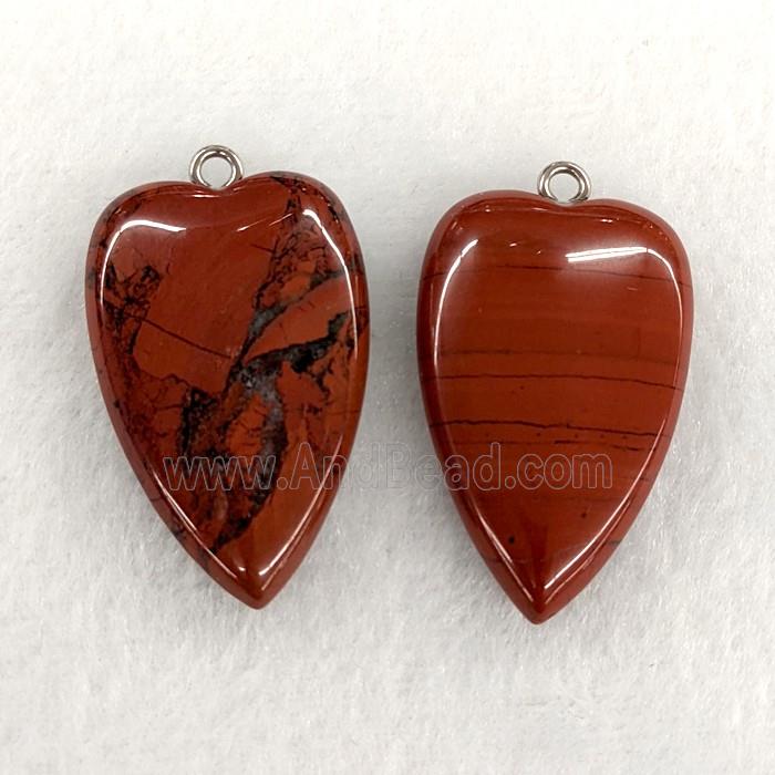 Natural Red Jasper Heart Pendant