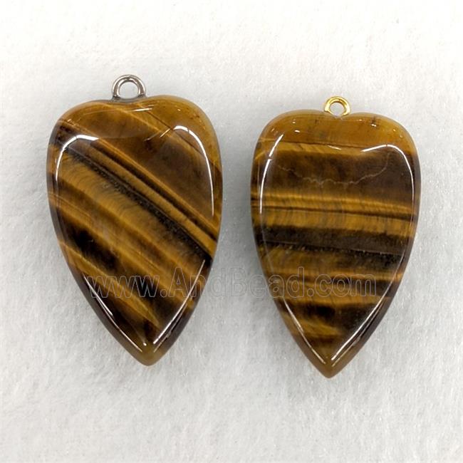 Natural Tiger Eye Heart Pendant