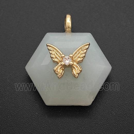 gemstone Pendant pave zircon, faceted