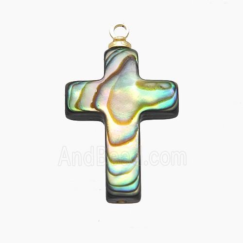 Abalone Shell Cross Pendant