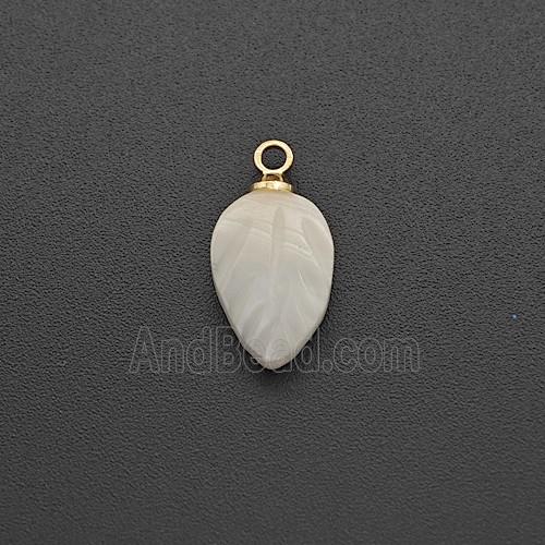 MOP Shell Leaf Pendant