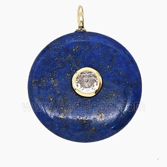 Gemstone Pendant Pave Zircon, gold plated