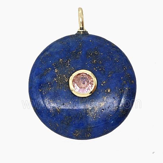 Gemstone Pendant Pave Zircon, gold plated
