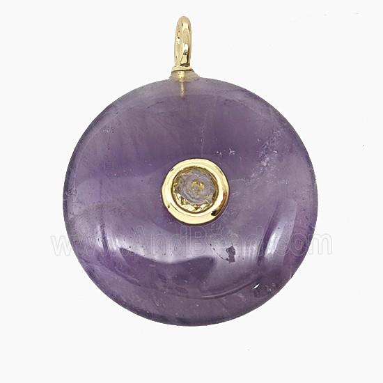Gemstone Pendant Pave Zircon, gold plated