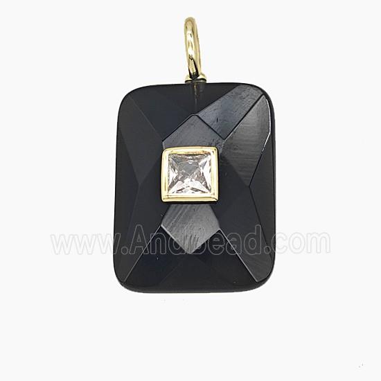 Gemstone Pendant Pave Zircon, gold plated