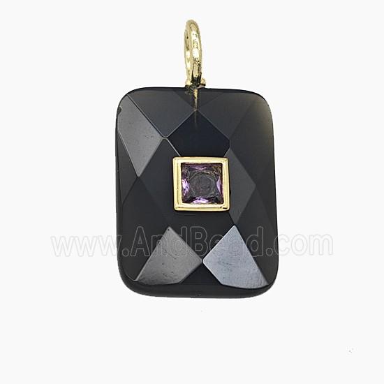 Gemstone Pendant Pave Zircon, gold plated