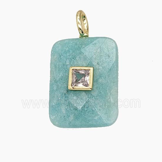 Gemstone Pendant Pave Zircon, gold plated