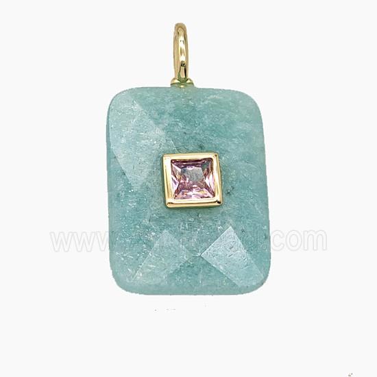 Gemstone Pendant Pave Zircon, gold plated