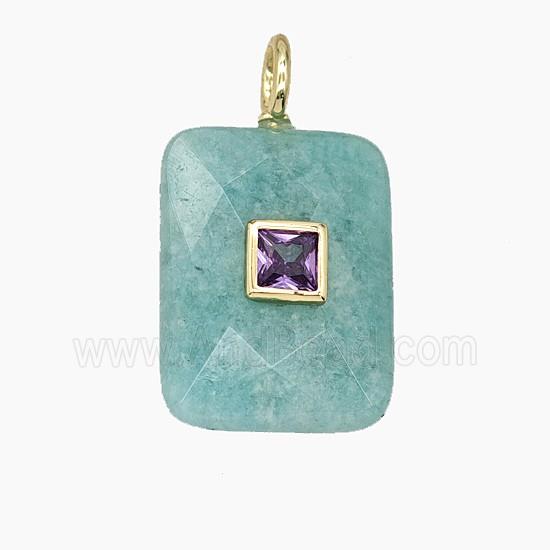 Gemstone Pendant Pave Zircon, gold plated