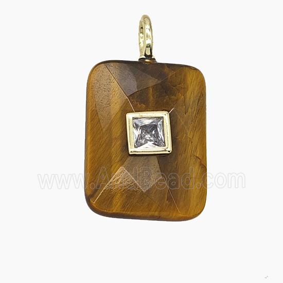 Gemstone Pendant Pave Zircon, gold plated