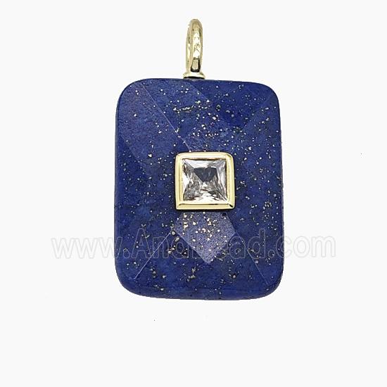 Gemstone Pendant Pave Zircon, gold plated
