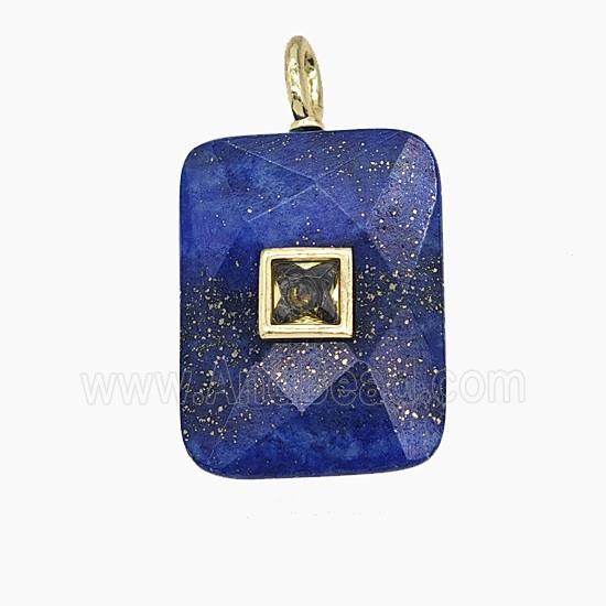 Gemstone Pendant Pave Zircon, gold plated
