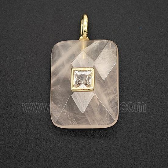 Gemstone Pendant Pave Zircon, gold plated