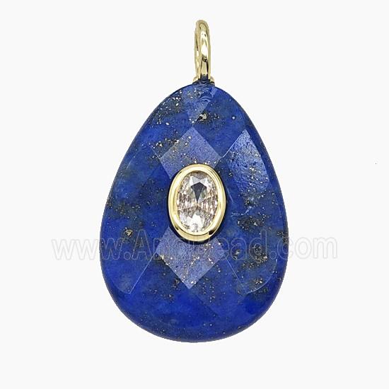 Gemstone Pendant Pave Zircon, gold plated