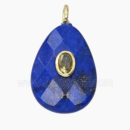 Gemstone Pendant Pave Zircon, gold plated