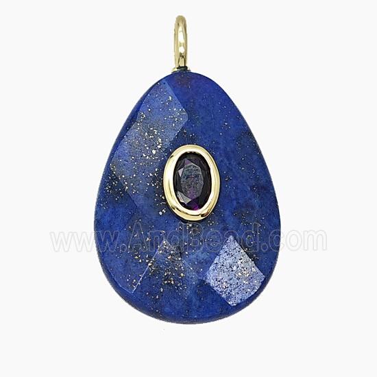 Gemstone Pendant Pave Zircon, gold plated