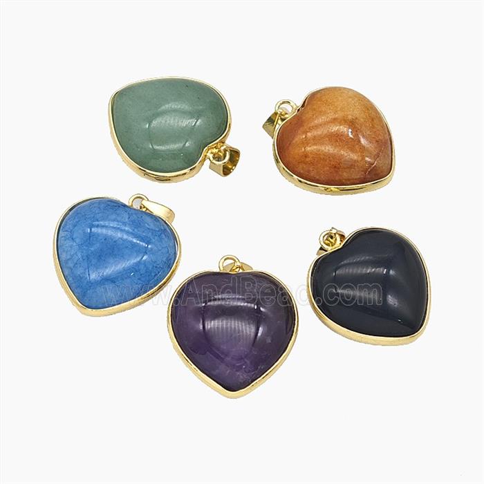 Gemstone Pendant, Gold Plated