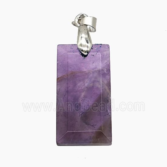 Gemstone Pendant, Platinum Plated