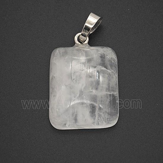 Gemstone Pendant, Platinum Plated