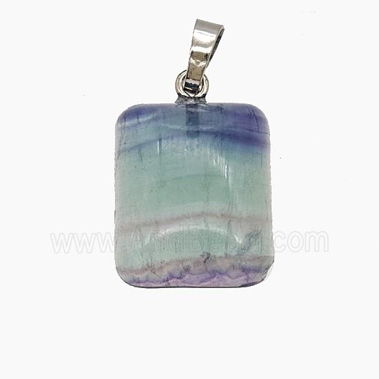Gemstone Pendant, Platinum Plated