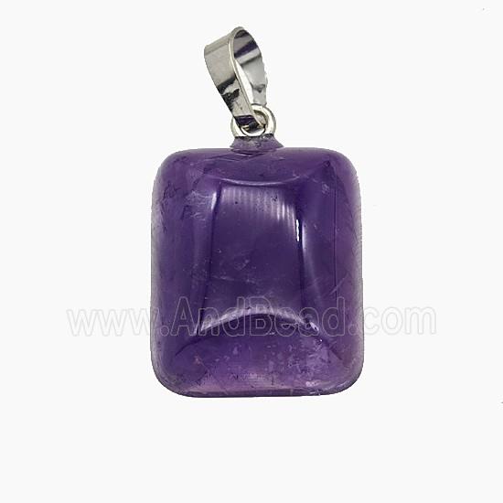 Gemstone Pendant, Platinum Plated