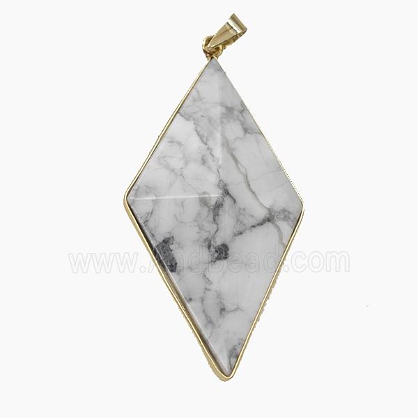 Gemstone Pendant, Platinum Plated