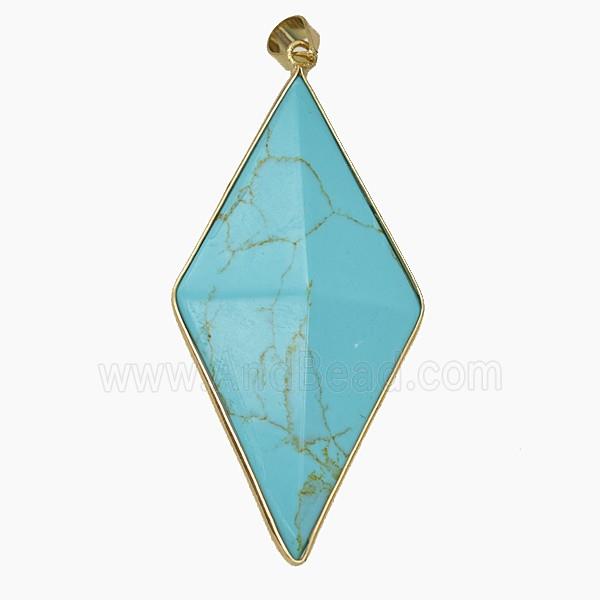 Gemstone Pendant, Platinum Plated
