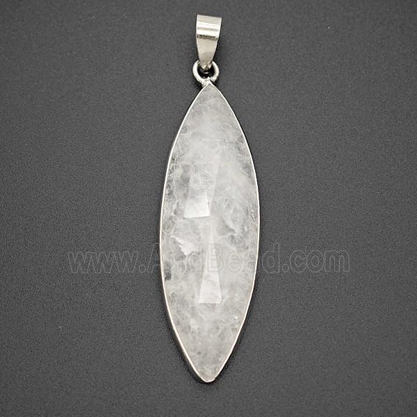 Gemstone Pendant, Platinum Plated
