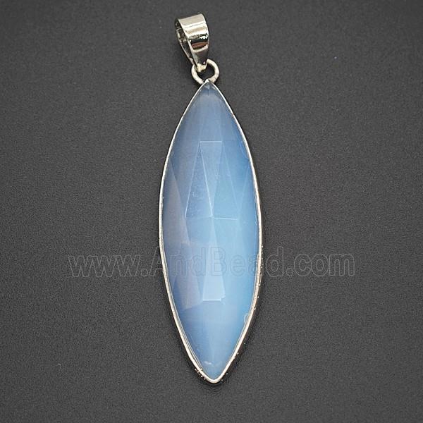 Gemstone Pendant, Platinum Plated