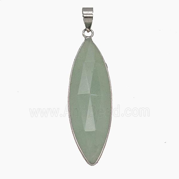 Gemstone Pendant, Platinum Plated