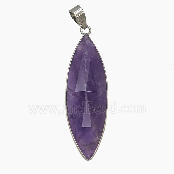 Gemstone Pendant, Platinum Plated